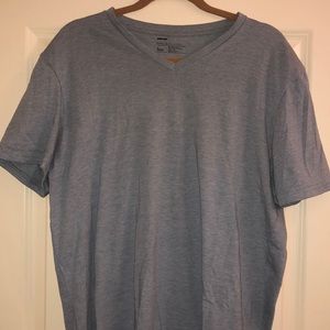 XL Blue Public Opinion v-neck t-shirt